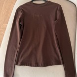 Женский базовый лонгслив Loro Piana Premium - Brown