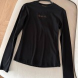 Женский базовый лонгслив Loro Piana Premium - Black