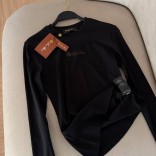 Женский базовый лонгслив Loro Piana Premium - Black