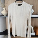 Женский базовый лонгслив Loro Piana Premium - Beige