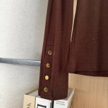 Женский базовый лонгслив Loro Piana Premium - Brown