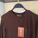 Женский базовый лонгслив Loro Piana Premium - Brown