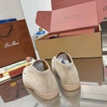 Женские замшевые лоферы Loro Piana premium - Beige
