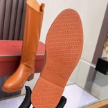 Женские кожаные сапоги Loro Piana premium - Chestnut