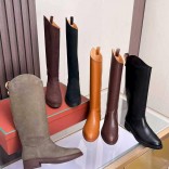 Женские замшевые сапоги Loro Piana premium - Grey