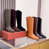 Женские замшевые сапоги Loro Piana premium - Grey