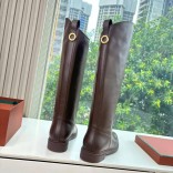 Женские кожаные сапоги Loro Piana premium - Brown