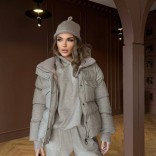 Женский костюм тройка на флисе Loro Piana premium - Beige