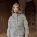 Женский костюм тройка на флисе Loro Piana premium - Beige