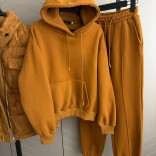 Женский костюм тройка на флисе Loro Piana premium - Chestnut