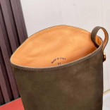 Женские замшевые сапоги Loro Piana premium - Grey