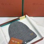 Шапка Loro Piana premium logo-embroidered - Grey
