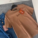 Женская базовая футболка Loro Piana premium - Brown