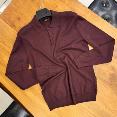 Поло с длинным рукавом Loro Piana бордового цвета