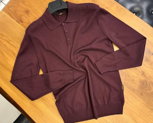 Поло с длинным рукавом Loro Piana бордового цвета