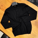 Поло с длинным рукавом Loro Piana чёрного цвета