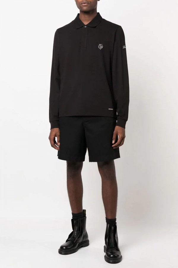 Поло с длинным рукавом Loro Piana logo-embroidered - Black