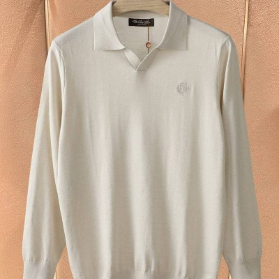 Поло с длинным рукавом Loro Piana premium - Beige