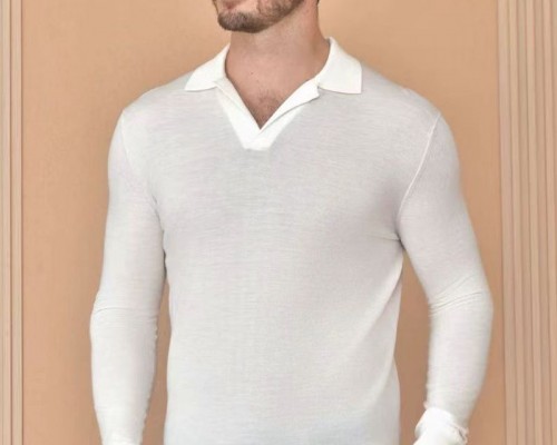 Поло с длинным рукавом Loro Piana Premium - Beige