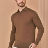 Поло с длинным рукавом Loro Piana Premium - Caramel