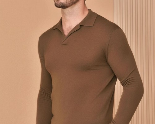 Поло с длинным рукавом Loro Piana Premium - Caramel