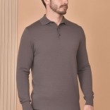 Поло с длинным рукавом Loro Piana Premium - Gray Coffee