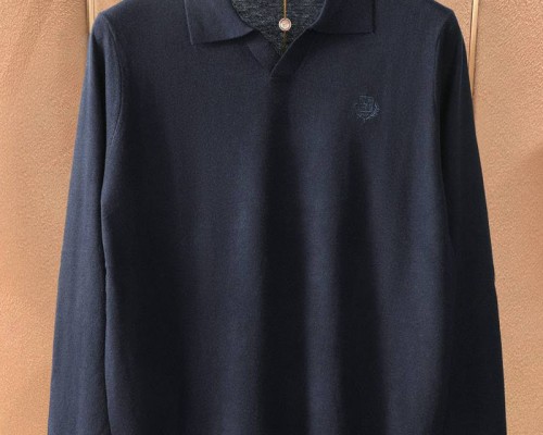 Поло с длинным рукавом Loro Piana premium - Navy