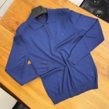 Поло с длинным рукавом Loro Piana цвета индиго