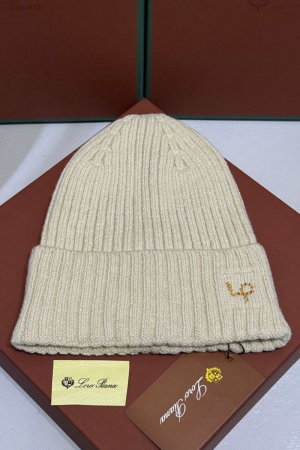 Шапка Loro Piana premium logo-embroidered - Beige