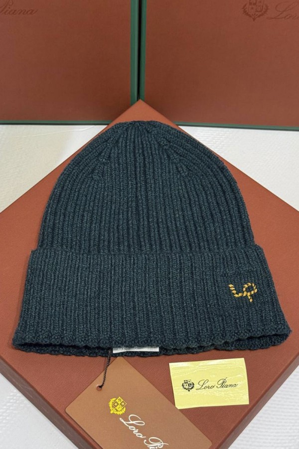 Шапка Loro Piana premium logo-embroidered - Green