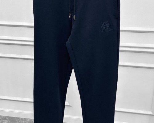 Спортивные штаны Loro Piana logo-embroidered - Navy