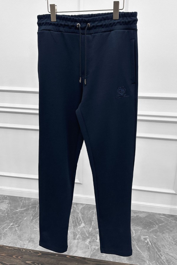 Спортивные штаны Loro Piana logo-embroidered - Navy