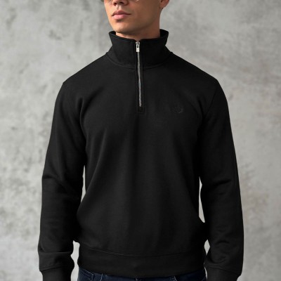 Утеплённая кофта Loro Piana zip-neck - Black