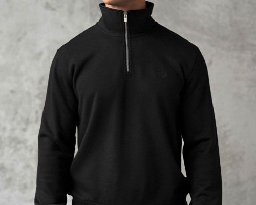 Утеплённая кофта Loro Piana zip-neck - Black