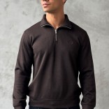 Утеплённая кофта Loro Piana zip-neck - Brown