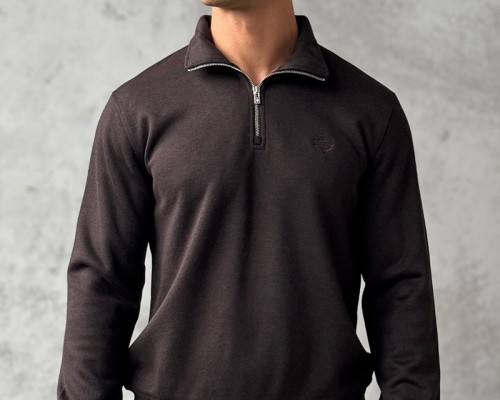 Утеплённая кофта Loro Piana zip-neck - Brown