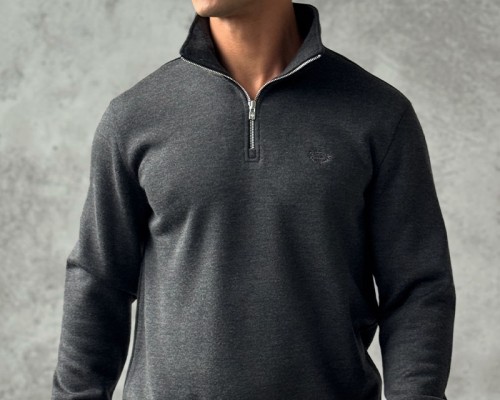 Утеплённая кофта Loro Piana zip-neck - Grey