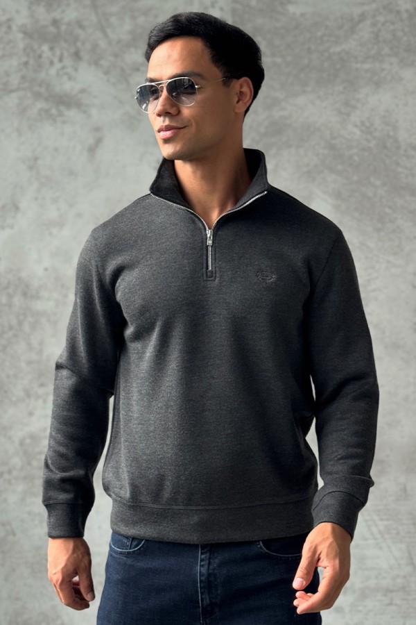 Утеплённая кофта Loro Piana zip-neck - Grey