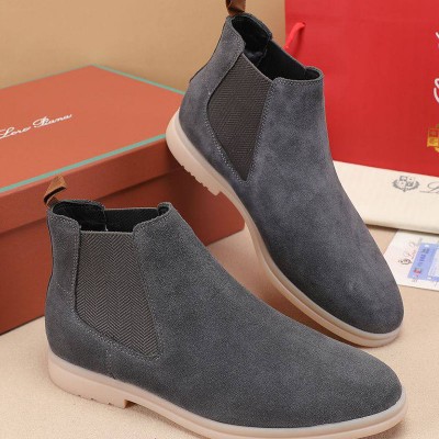 Замшевые ботинки с мехом Loro Piana