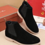 Замшевые ботинки с мехом Loro Piana