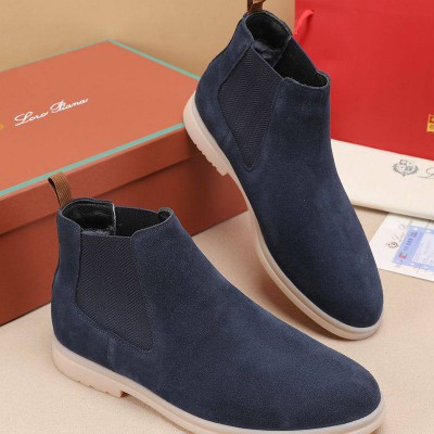 Замшевые ботинки с мехом Loro Piana