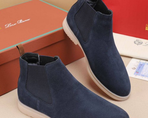 Замшевые ботинки с мехом Loro Piana