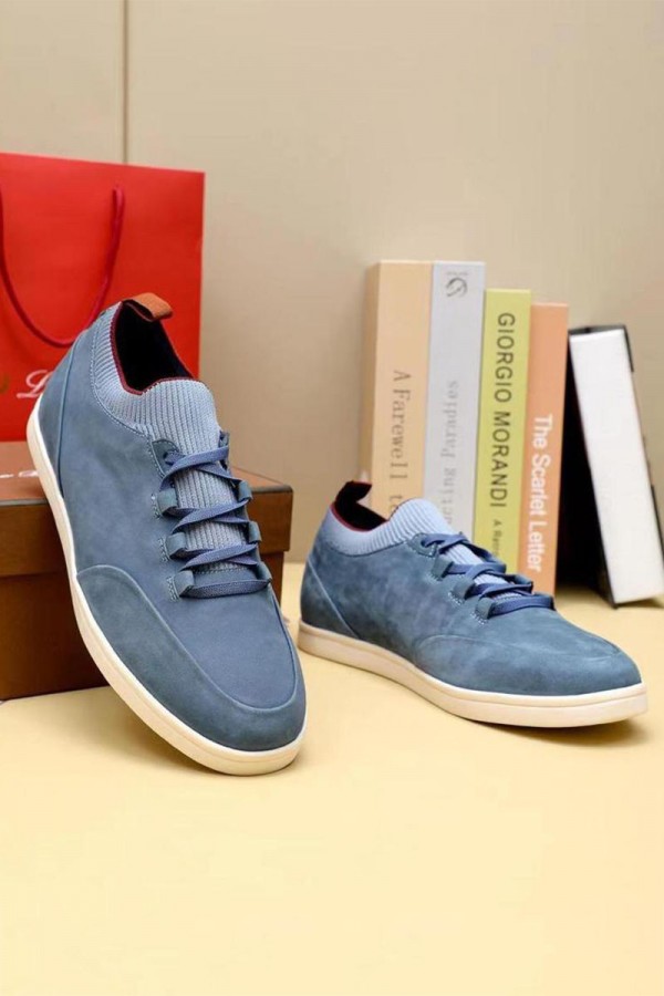 Замшевые кроссовки Loro Piana Soho Walk - Blue