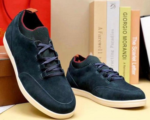 Замшевые кроссовки Loro Piana Soho Walk - Navy