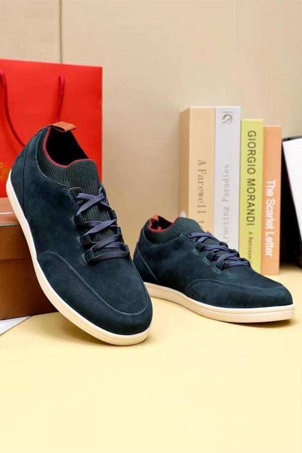 Замшевые кроссовки Loro Piana Soho Walk - Navy