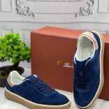 Замшевые кроссовки Loro Piana Tennis Walk - Navy