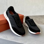 Замшевые кроссовки Loro Piana Week End Walk - Black