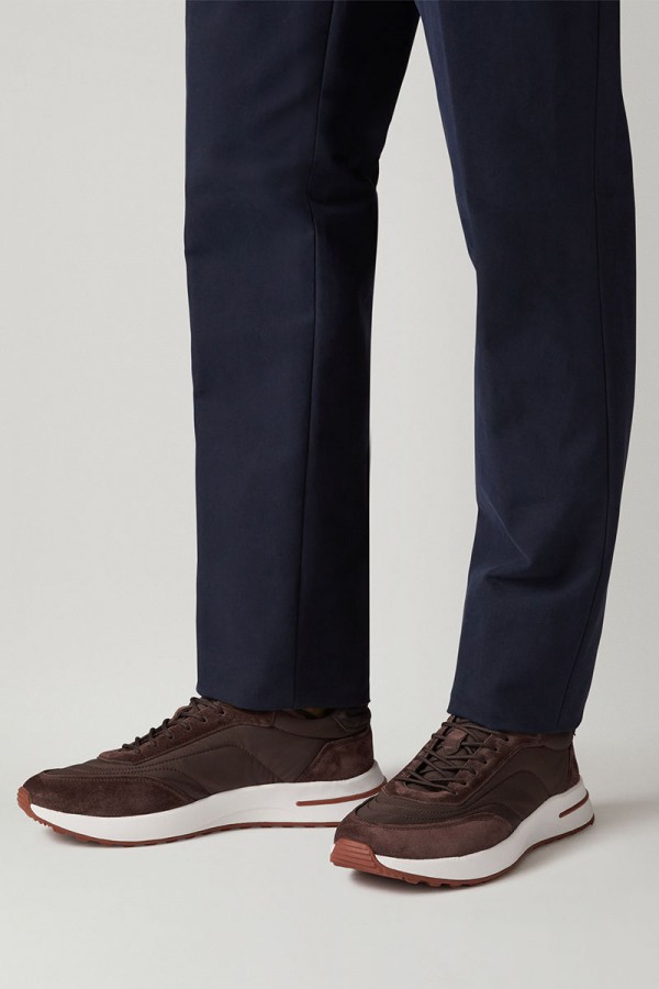 Замшевые кроссовки Loro Piana Week End Walk - Brown