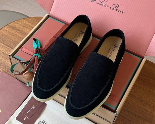 Замшевые лоферы Loro Piana Premium - Black