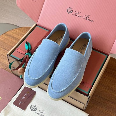 Замшевые лоферы Loro Piana Premium - Blue